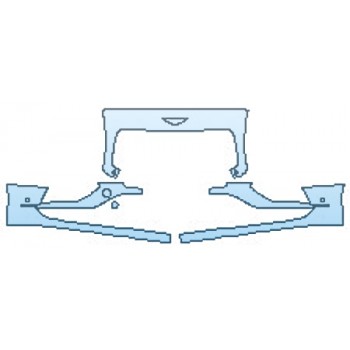 PAINT PROTECTION KIT - 2016 BENTLEY CONTINENTAL GT BASE BUMPER WITH SENSORS (PLATE CUTOUT) - PRECUT PPF CLEAR BRA WRAP