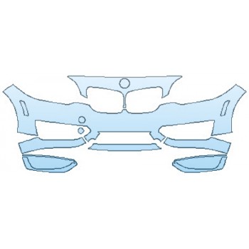 PAINT PROTECTION KIT - 2016 BMW 2 SERIES 228I LUXURY PKG BUMPER (24 PIECE) - PRECUT PPF CLEAR BRA WRAP