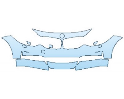 PAINT PROTECTION KIT - 2016 BMW 3 SERIES GRAN TURISMO LUXURY PKG BUMPER WITH WASHERS (3 PIECE) - PRECUT PPF CLEAR BRA WRAP