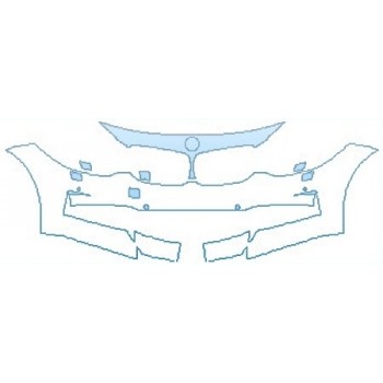 Precut PPF Kit – Clear Bra Paint Protection Film PAINT PROTECTION KIT - 2016 BMW 3 SERIES GRAN TURISMO LUXURY PKG BUMPER WITH WASHERS AND SENSORS (2 PIECE) - PRECUT PPF CLEAR BRA WRAP