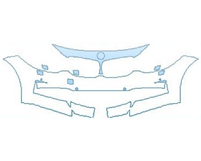 PAINT PROTECTION KIT - 2016 BMW 3 SERIES GRAN TURISMO LUXURY PKG BUMPER WITH WASHERS AND SENSORS (2 PIECE) - PRECUT PPF CLEAR BRA WRAP