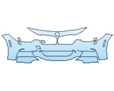 PAINT PROTECTION KIT - 2016 BMW 3 SERIES SEDAN M SPORT BUMPER WITH WASHERS - PRECUT PPF CLEAR BRA WRAP