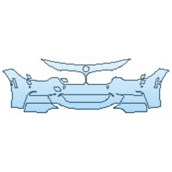 PAINT PROTECTION KIT - 2016 BMW 3 SERIES SEDAN M SPORT BUMPER WITH WASHERS SENSORS CAMERAS - PRECUT PPF CLEAR BRA WRAP