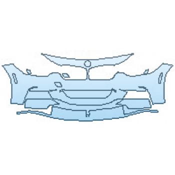 PAINT PROTECTION KIT - 2016 BMW 3 SERIES SEDAN M SPORT BUMPER (M PERFORMANCE PKG) - PRECUT PPF CLEAR BRA WRAP