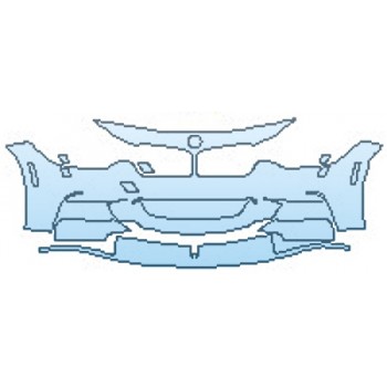 PAINT PROTECTION KIT - 2016 BMW 3 SERIES SEDAN M SPORT BUMPER WITH WASHERS (M PERFORMANCE PKG) - PRECUT PPF CLEAR BRA WRAP