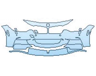 PAINT PROTECTION KIT - 2016 BMW 3 SERIES SEDAN M SPORT BUMPER WITH WASHERS SENSORS CAMERAS (M PERFORMANCE PKG) - PRECUT PPF CLEAR BRA WRAP