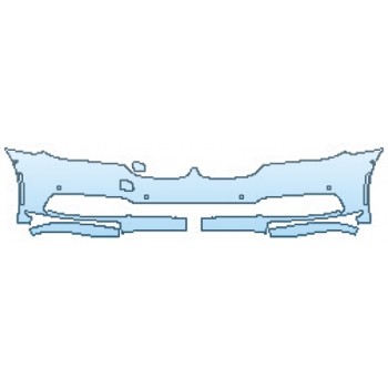 PAINT PROTECTION KIT - 2016 BMW 7 SERIES 750I XDRIVE BUMPER WITH SENSORS (3 PIECE) - PRECUT PPF CLEAR BRA WRAP