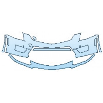 PAINT PROTECTION KIT - 2016 CADILLAC ATS-V SEDAN BUMPER WITH SENSORS - PRECUT PPF CLEAR BRA WRAP