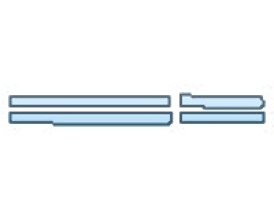 PAINT PROTECTION KIT - 2016 CHEVROLET SILVERADO 1500 DOOR SILLS (DOUBLE CAB) - PRECUT PPF CLEAR BRA WRAP