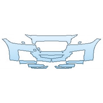 Precut PPF Kit – Clear Bra Paint Protection Film PAINT PROTECTION KIT - 2016 JAGUAR XF PREMIUM BUMPER WITH SENSORS (8 PIECE) - PRECUT PPF CLEAR BRA WRAP