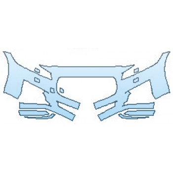 Precut PPF Kit – Clear Bra Paint Protection Film PAINT PROTECTION KIT - 2016 JAGUAR XF PREMIUM BUMPER WITH WASHERS (5 PIECE) - PRECUT PPF CLEAR BRA WRAP