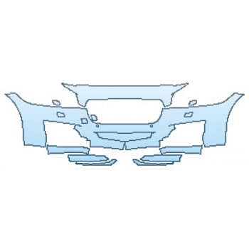 PAINT PROTECTION KIT - 2016 JAGUAR XF PREMIUM BUMPER WITH SENSORS (5 PIECE) - PRECUT PPF CLEAR BRA WRAP