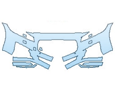 PAINT PROTECTION KIT - 2016 JAGUAR XF R-SPORT BUMPER WITH WASHERS AND SENSORS (4 PIECE) - PRECUT PPF CLEAR BRA WRAP