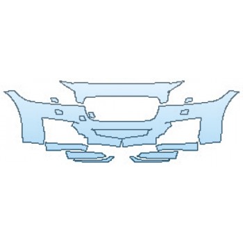 PAINT PROTECTION KIT - 2016 JAGUAR XF S BUMPER WITH WASHERS (7 PIECE) - PRECUT PPF CLEAR BRA WRAP