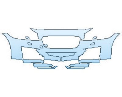 PAINT PROTECTION KIT - 2016 JAGUAR XF S BUMPER WITH WASHERS (7 PIECE) - PRECUT PPF CLEAR BRA WRAP