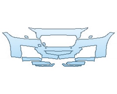 PAINT PROTECTION KIT - 2016 JAGUAR XF S BUMPER WITH SENSORS (7 PIECE) - PRECUT PPF CLEAR BRA WRAP