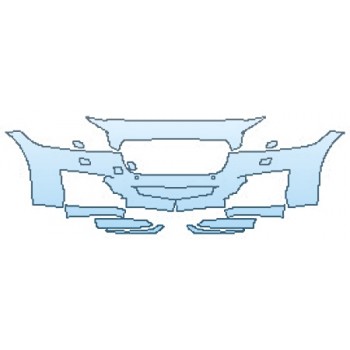 Precut PPF Kit – Clear Bra Paint Protection Film PAINT PROTECTION KIT - 2016 JAGUAR XF S BUMPER WITH WASHERS AND SENSORS (7 PIECE) - PRECUT PPF CLEAR BRA WRAP