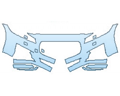 PAINT PROTECTION KIT - 2016 JAGUAR XF S BUMPER WITH WASHERS (4 PIECE) - PRECUT PPF CLEAR BRA WRAP