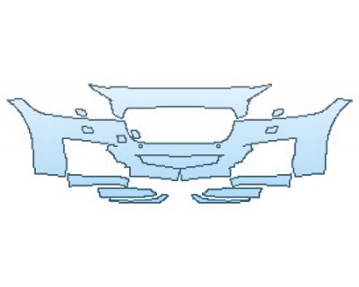 PAINT PROTECTION KIT - 2016 JAGUAR XF S BUMPER WITH SENSORS (4 PIECE) - PRECUT PPF CLEAR BRA WRAP