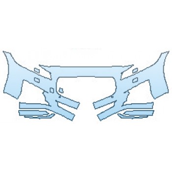 PAINT PROTECTION KIT - 2016 JAGUAR XF S BUMPER WITH WASHERS AND SENSORS (4 PIECE) - PRECUT PPF CLEAR BRA WRAP