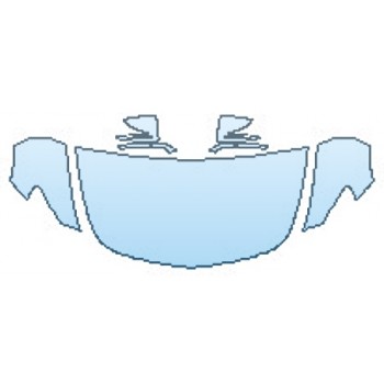 PAINT PROTECTION KIT - 2016 MERCEDES AMG GT S BLACK LINE HOOD(30 INCH)  FENDERS  MIRRORS - PRECUT PPF CLEAR BRA WRAP