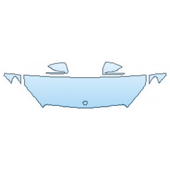 PAINT PROTECTION KIT - 2016 MERCEDES C-CLASS SEDAN C450 AMG HOOD(18 INCH)  FENDERS  MIRRORS - PRECUT PPF CLEAR BRA WRAP