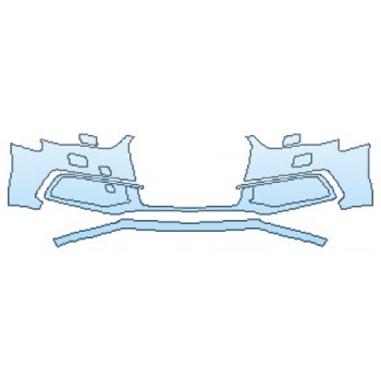 PAINT PROTECTION KIT - 2016 AUDI S4 V6 BUMPER WITH WASHERS - PRECUT PPF CLEAR BRA WRAP