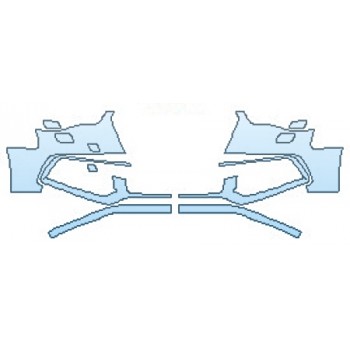 Precut PPF Kit – Clear Bra Paint Protection Film PAINT PROTECTION KIT - 2016 AUDI S5 SUPERCHARGED BUMPER WITH WASHERS (SPLIT) - PRECUT PPF CLEAR BRA WRAP