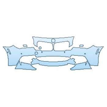 PAINT PROTECTION KIT - 2016 BMW 6 SERIES GRAN COUPE M SPORT BUMPER WITH SENSORS ( 5 PIECE) - PRECUT PPF CLEAR BRA WRAP