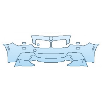 PAINT PROTECTION KIT - 2016 BMW 6 SERIES GRAN COUPE M SPORT BUMPER WITH WASHERS ( 4 PIECE) - PRECUT PPF CLEAR BRA WRAP