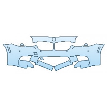 PAINT PROTECTION KIT - 2016 BMW M5 SEDAN BUMPER WITH SENSORS (1 PIECE) - PRECUT PPF CLEAR BRA WRAP
