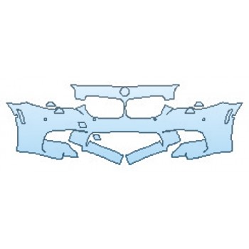 PAINT PROTECTION KIT - 2016 BMW M5 SEDAN BUMPER WITH WASHERS  SENSORS  CAMERAS (1 PIECE) - PRECUT PPF CLEAR BRA WRAP