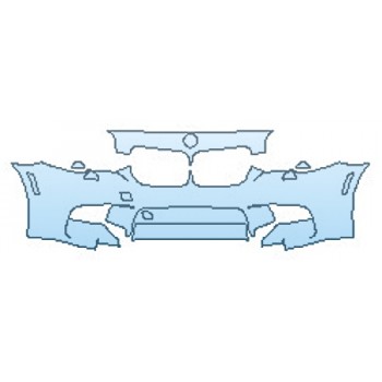 PAINT PROTECTION KIT - 2016 BMW M5 SEDAN BUMPER WITH WASHERS (3 PIECE) - PRECUT PPF CLEAR BRA WRAP