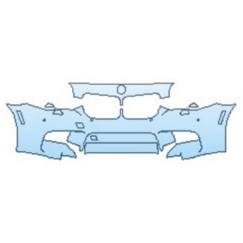 PAINT PROTECTION KIT - 2016 BMW M5 SEDAN BUMPER WITH WASHERS  SENSORS (3 PIECE) - PRECUT PPF CLEAR BRA WRAP