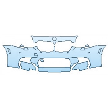 PAINT PROTECTION KIT - 2016 BMW M5 SEDAN BUMPER WITH WASHERS  SENSORS (5 PIECE) - PRECUT PPF CLEAR BRA WRAP