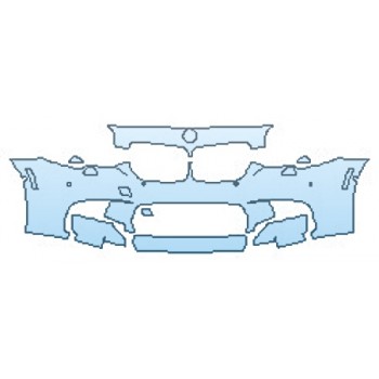 PAINT PROTECTION KIT - 2016 BMW M5 SEDAN BUMPER WITH WASHERS  SENSORS  CAMERAS (5 PIECE) - PRECUT PPF CLEAR BRA WRAP