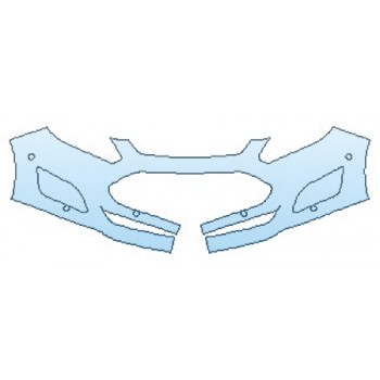PAINT PROTECTION KIT - 2016 FORD C-MAX HYBRID SE BUMPER WITH SENSORS (1 PIECE) - PRECUT PPF CLEAR BRA WRAP