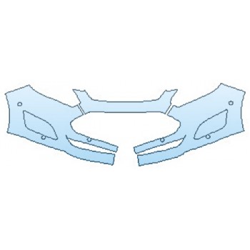 PAINT PROTECTION KIT - 2016 FORD C-MAX HYBRID SEL BUMPER WITH SENSORS (3 PIECE) - PRECUT PPF CLEAR BRA WRAP