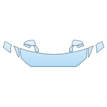 PAINT PROTECTION KIT - 2016 FORD FUSION ENERGI SE HOOD (18 INCH)  FENDERS  MIRRORS - PRECUT PPF CLEAR BRA WRAP