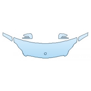 PAINT PROTECTION KIT - 2016 MERCEDES GL-CLASS GL350 BLUETEC HOOD (WRAPPED EDGES)  FENDERS  MIRRORS - PRECUT PPF CLEAR BRA WRAP