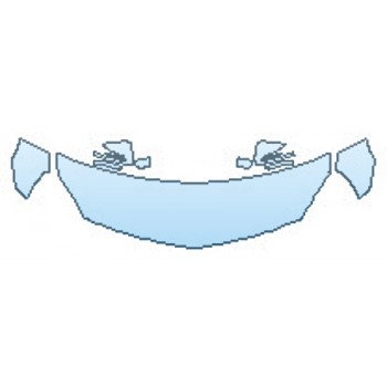 PAINT PROTECTION KIT - 2016 MERCEDES SL-CLASS SL65 AMG HOOD (24 INCH  WRAPPED EDGES)  FENDERS  MIRRORS - PRECUT PPF CLEAR BRA WRAP