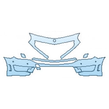 PAINT PROTECTION KIT - 2016 MERCEDES SL-CLASS SL65 AMG BUMPER WITH SENSORS - PRECUT PPF CLEAR BRA WRAP