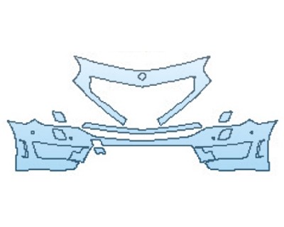 PAINT PROTECTION KIT - 2016 MERCEDES SL-CLASS SL65 AMG BUMPER WITH WASHERS AND SENSORS - PRECUT PPF CLEAR BRA WRAP