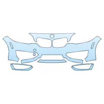 PAINT PROTECTION KIT - 2016 BMW 2 SERIES 228I BASE BUMPER (30 INCH) - PRECUT PPF CLEAR BRA WRAP