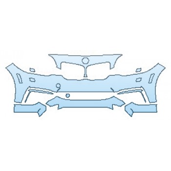 PAINT PROTECTION KIT - 2016 BMW 2 SERIES 228I M SPORT BUMPER WITH WASHERS (7 PIECE) - PRECUT PPF CLEAR BRA WRAP