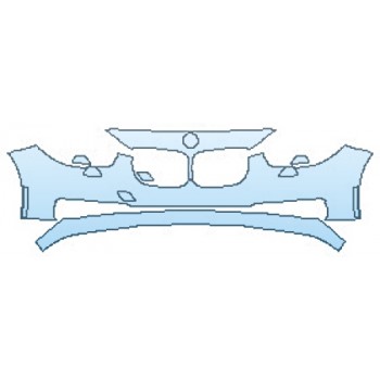 PAINT PROTECTION KIT - 2016 BMW 5 SERIES GRAN TURISMO LUXURY LINE BUMPER WITH WASHERS (2 PIECE) - PRECUT PPF CLEAR BRA WRAP