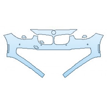 PAINT PROTECTION KIT - 2016 BMW 5 SERIES GRAN TURISMO LUXURY LINE BUMPER WITH SENSORS (1 PIECE) - PRECUT PPF CLEAR BRA WRAP