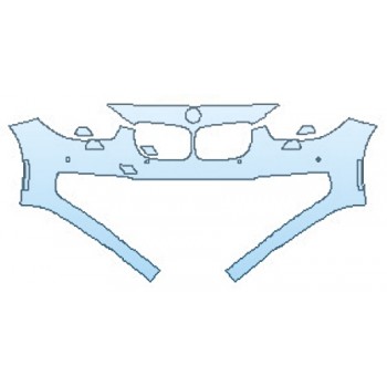 PAINT PROTECTION KIT - 2016 BMW 5 SERIES GRAN TURISMO LUXURY LINE BUMPER WITH WASHERS AND SENSORS (1 PIECE) - PRECUT PPF CLEAR BRA WRAP