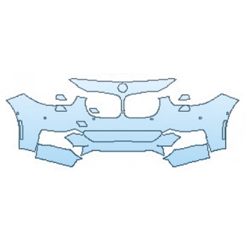 PAINT PROTECTION KIT - 2016 BMW 5 SERIES GRAN TURISMO M SPORT BUMPER WITH WASHERS AND SENSORS (5 PIECE) - PRECUT PPF CLEAR BRA WRAP