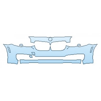 PAINT PROTECTION KIT - 2016 BMW 5 SERIES LUXURY LINE BUMPER (3 PIECE) - PRECUT PPF CLEAR BRA WRAP